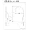 Kingston Brass KS8196NKL Nustudio Water Filtration Faucet, Polished Nickel, 11.13