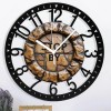 25cm Circular Iron Wall Clock with a Baseball Bat and