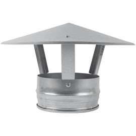 5 Inch Round Roof Cap - All Weather Chimney Cap - Galvanized Steel - Roof Top Round Vent House Exhaust Roof Cap