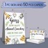 Guessing Animal Crackers Baby Shower Party Game Cards, Woodland Forest