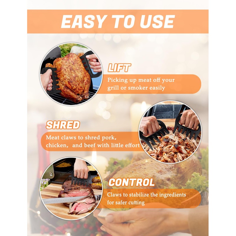 Meat Shredder Claws, Pulled Pork Claws Tool, BBQ Grilling Gifts