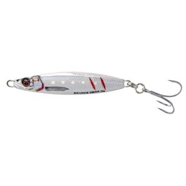 Savage Gear Psycho Sprat Long Throw Jig Saltwater Fishing Lure with Kicking Action 28g-60g Sea Bass Coast Blinker (Snowflake, 28g)
