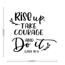 Cups Home Wall Decor Mural Decals Rise Up Take Courage and Do It Ezra 10 4 Reusable Home Decals for Sofa Nursery Bathroom Furniture Vinyl