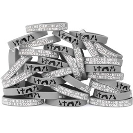 SayitBands Fifty XL He Came Died Arose Ascended Coming Back Wristband Bracelets
