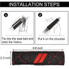 YOSRTER Soft Microfiber Leather Seat Belt Pad with Red Trim