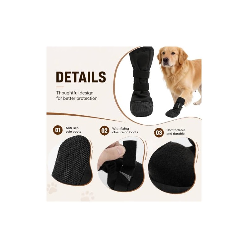 Botas de recuperación para perros para patas lesionadas, zapatos transpirables