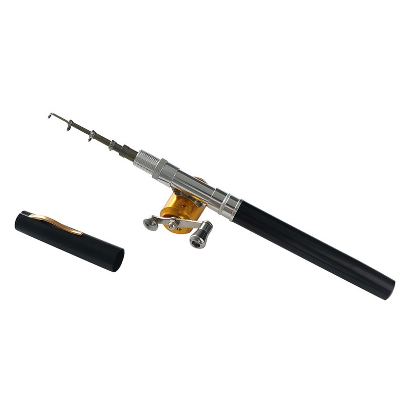 Mini Portable Telescopic Pocket Pen Shape Fishing Rod Pole &