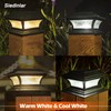SIEDiNLAR Solar Post Lights Outdoor Glass LED Fence Cap Light