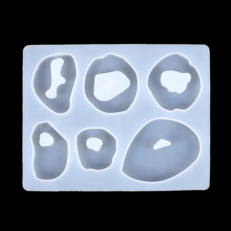 Colgante De Piedra De Silicona, Molde Epoxi Artesanal De Res