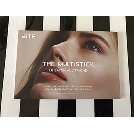 Bite Beauty Multistick deluxe sample card - shades: Papaya, Biscotti, and Cashew