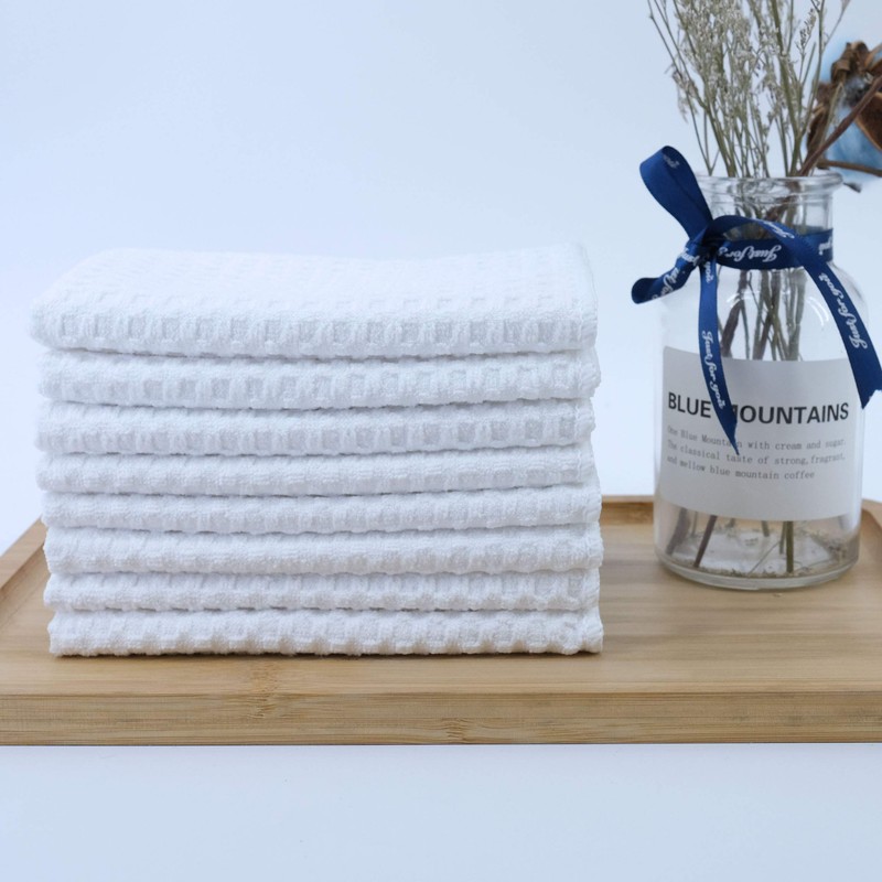 Polyte Ultra Premium Microfiber Kitchen Dish Hand Towel Waffle Weave,