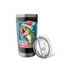 Merry Fishmas Funny Christmas Fish Holiday Fishing Santa Hat Stainless