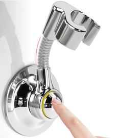 VGECEE Shower Head Holder No Drilling Suction Cup 360° Rotatable Shower Holder Adjustable Shower Head Holder Suction Cup Hand Shower Head Holder for Shower, Hand Shower Holder