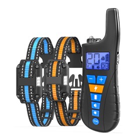 Dog Shock Collar for 2 Dogs - 3300FT Dog Shock Collar with Remote Control, 3 Training Modes Electric Collar with LED Light， Waterproof & Rechargeable E-Collars for Small Medium Large Dogs