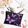 Flashideas Purple Butterfly Makeup Bag Portable Waterproof Cosmetic Bag Durable