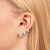 Mikovivi Silver Hoop Earrings for Women, Small Zirconia Huggie Hoop