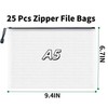 25pcs Mesh Zipper Pouch, A5 Mesh ZipperPouch Zipper File Bags