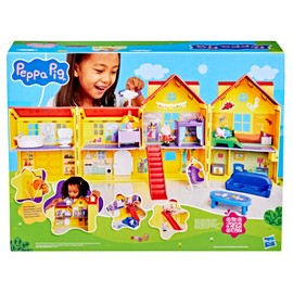 Peppa Pig PEPPA PIG Peppa's Big Family House Playset with 3 Figures, 11 Accessories, 2025 Version with Baby Evie, Preschool Toys for Girls and Boys 3 and Up