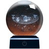 ALEENFOON 3D Solar System Crystal Ball with LED Colourful Night