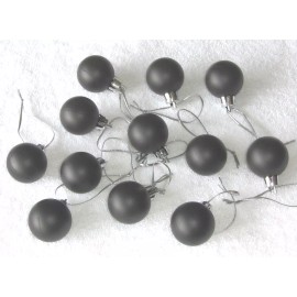 Unbranded Black Mini Ornaments Christmas Non Shatter Balls Satin Miniature Tree Feather