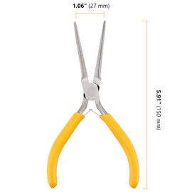 SEUNMUK 10 Pack 6 Inch Long Needle Nose Pliers Set, Precision Long Nose Pliers with Comfort Grip Handles, Extra Long Needle Nose Pliers for Jewelry Making, Bending Wire and Small Object Gripping