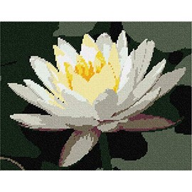 Pepita Needlepoint Canvas: Water Lily, 12" x 9"