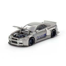 Collectibles Diecast Model Car Compatible with Nissan Skyline GT-R R34 Kaido Works Shinjuku V1 Silver Limited Edition 1/64 Diecast Model Car Kaido House KHMG143