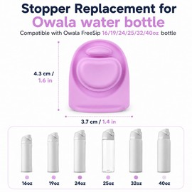 Joshey 4 Pack Rubber Seal Replacement Stopper, Compatible with Owala Freesip 24 oz 32 oz Bottle Spout Lid-Silicone Gasket Replacement Parts (Multi-Color)