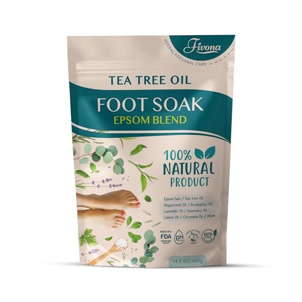 Fivona Tea Tree Foot Soak Blend 14.1 oz - Epsom