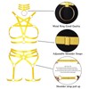 BBOHSS Women's Body Harness Pentagram Bra Set Punk Garter Leg