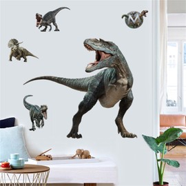 Kiddale T-Rex Giant Wall Stickers,Peel and Stick Removable Dinosaur Wall Decals for Kids Boys Girls Adult Bedroom Living Room