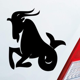 Roller Car Motorcycle Sticker Zodiac Capricorn Car Sticker for Car, matt black