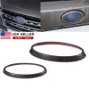 car-attention Carbon Fiber Front Rear Emblem Badge Logo Trim 2PCS