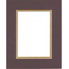 24x36 Maroon & Gold Double Picture Mats with White Core,