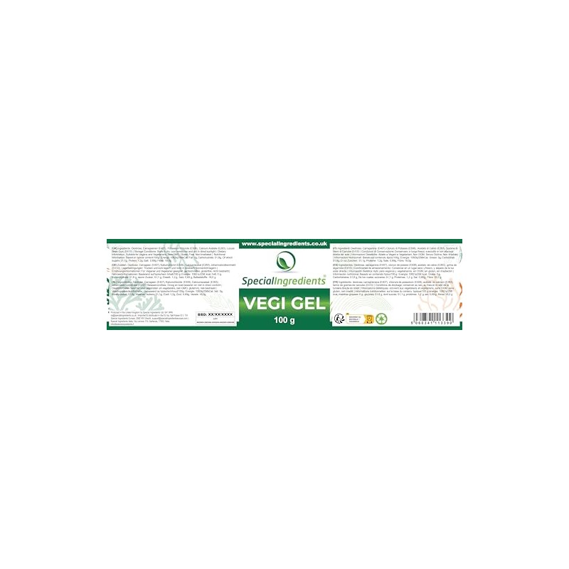 Special Ingredients Vegi Gel Premium Quality Powder 100g - Vegan