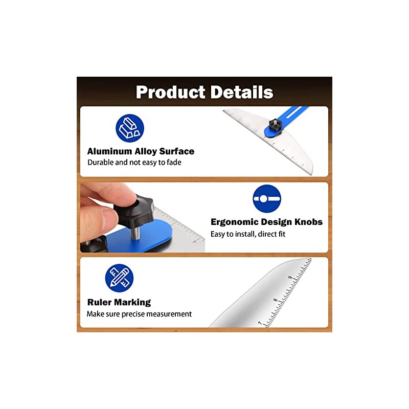 Stair Tread Template Tool, FEITON Stair Gauge Set Shelf Layout