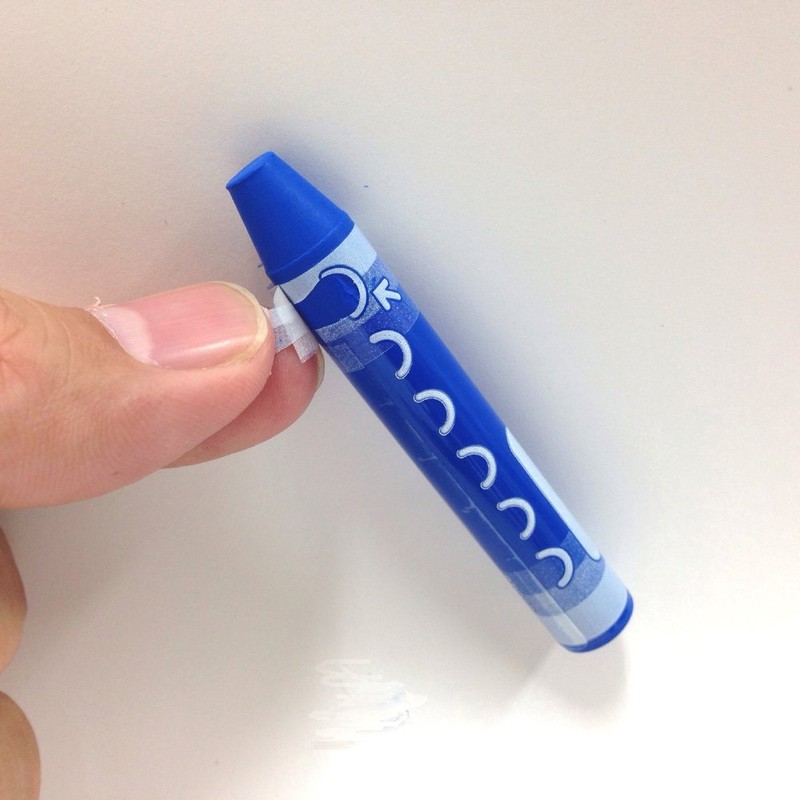 ぺんてる ずこうくれよん クリアラベルまき 16色 PTCGP1-16