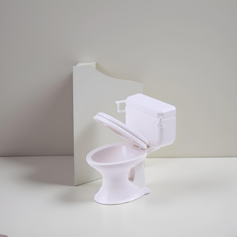 1:12 Scale Miniature Bathroom Toilet - Realistic Dollhouse Furniture for