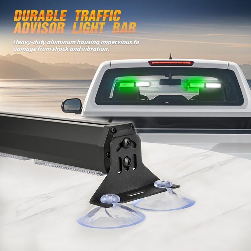 Nilight 40LED Green White Emergency Strobe Traffic Advisor Light Bar