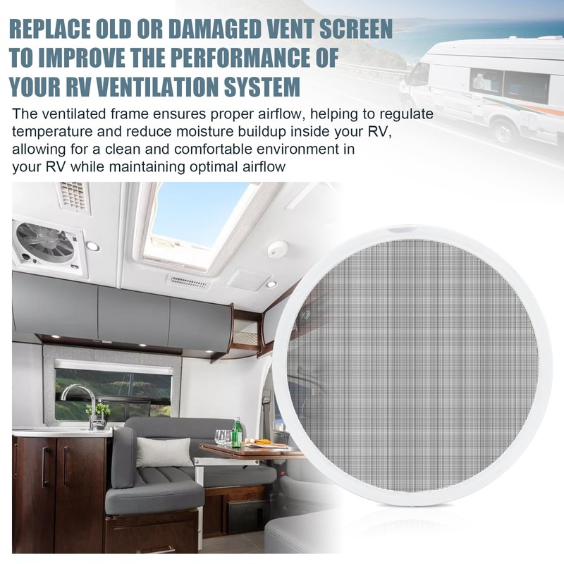 Adabuing RV Vent Screen Roof Fan Frame Parts Replacement for