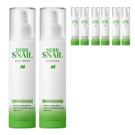 Swanicoco Herb Snail Skin Toner + Emulsion Set, 4 Sets / 스와니코코 허브 스네일 스킨토너 + 에멀젼 세트, 4세트