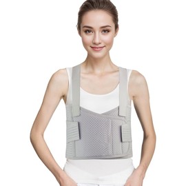 Malloraned Rib Brace for Women,Adjustable Rib Compression Wrap with Cross Straps, Chest Support for Rib Fractures, Chest Strains, and Dislocations,Rib Braces Fixation Strap for Men (L/XL)
