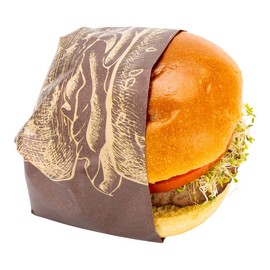 Restaurantware 12 x 12 Inch Deli Papers 200 Durable Sandwich Wrapping Papers - Greaseproof Microwavable Black Kraft Paper Food Basket Liners For Restaurants Picnics Or Barbecues