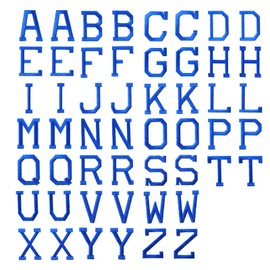 J.CARP 52Pcs Royal Blue Alphabet A to Z Patches, Iron on Sew on Letters for Clothing, Hats, Shoes, Backpacks, Handbags, Jeans, Jackets etc.