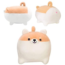 NatureMan 15.7inch Stuffed Animal Shiba Inu plush Dog toy, cute corgi plush soft pillows,plush toy gifts for boys and girls Valentine's Day(brown)