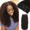 14 Inch Curly Clip In Hair Extensions Human Hair Afro