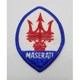 Retro Maserati Logo Auto Embroidered Patch Iron Sew On Vintage Style Retro Jacket Hat