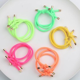 15PCS Hair Tie Elastics Knotted Hair Ties Ponytail Holders for Women Girls Elastic Hair Rubber Bands for Thin Thick Wavy Curly Straight Long Hair (Mixed Colors)
