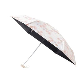 Moonbat [Paul & Joe] Parasol Folding Umbrella, For Rain or Shine, First Class Light Blocking, Heat Shield, UV Compact, Chrysantheme, 22-113-12137-82 White