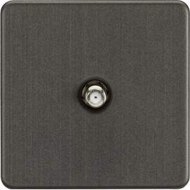 Screwless 1G SAT TV Outlet; Non-Isolated